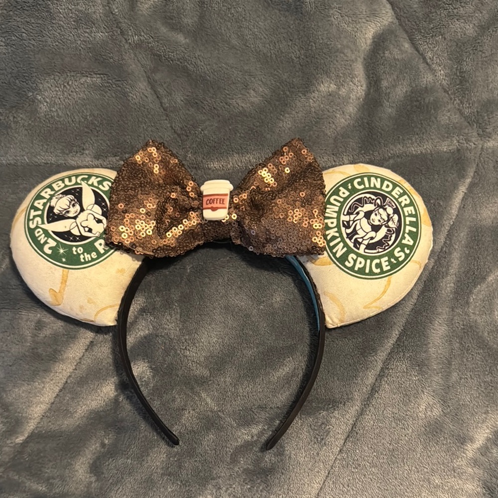 Disney Brown Sequin Bow Headband